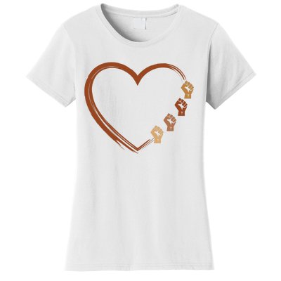 Black History Diversity Heart Women's T-Shirt