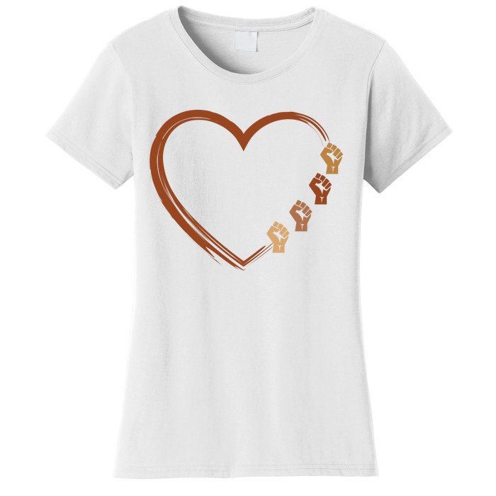 Black History Diversity Heart Women's T-Shirt