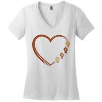 Black History Diversity Heart Women's V-Neck T-Shirt