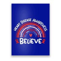 Believe Heart Disease Awareness Month Gift Heart Disease Gift Poster