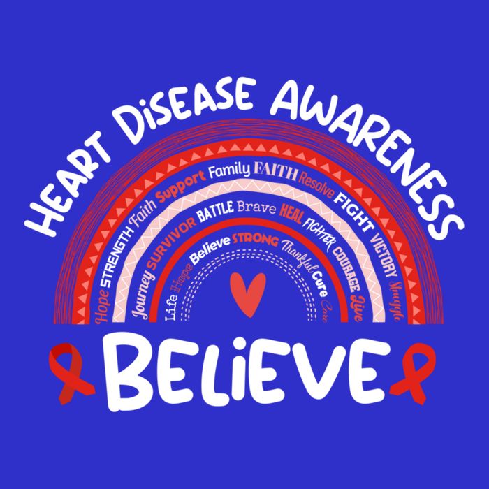 Believe Heart Disease Awareness Month Gift Heart Disease Gift Poster