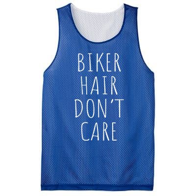 Biker Hair Don't Care Gift For Bike Lovers Motorcycle Meaningful Gift Mesh Reversible Basketball Jersey Tank