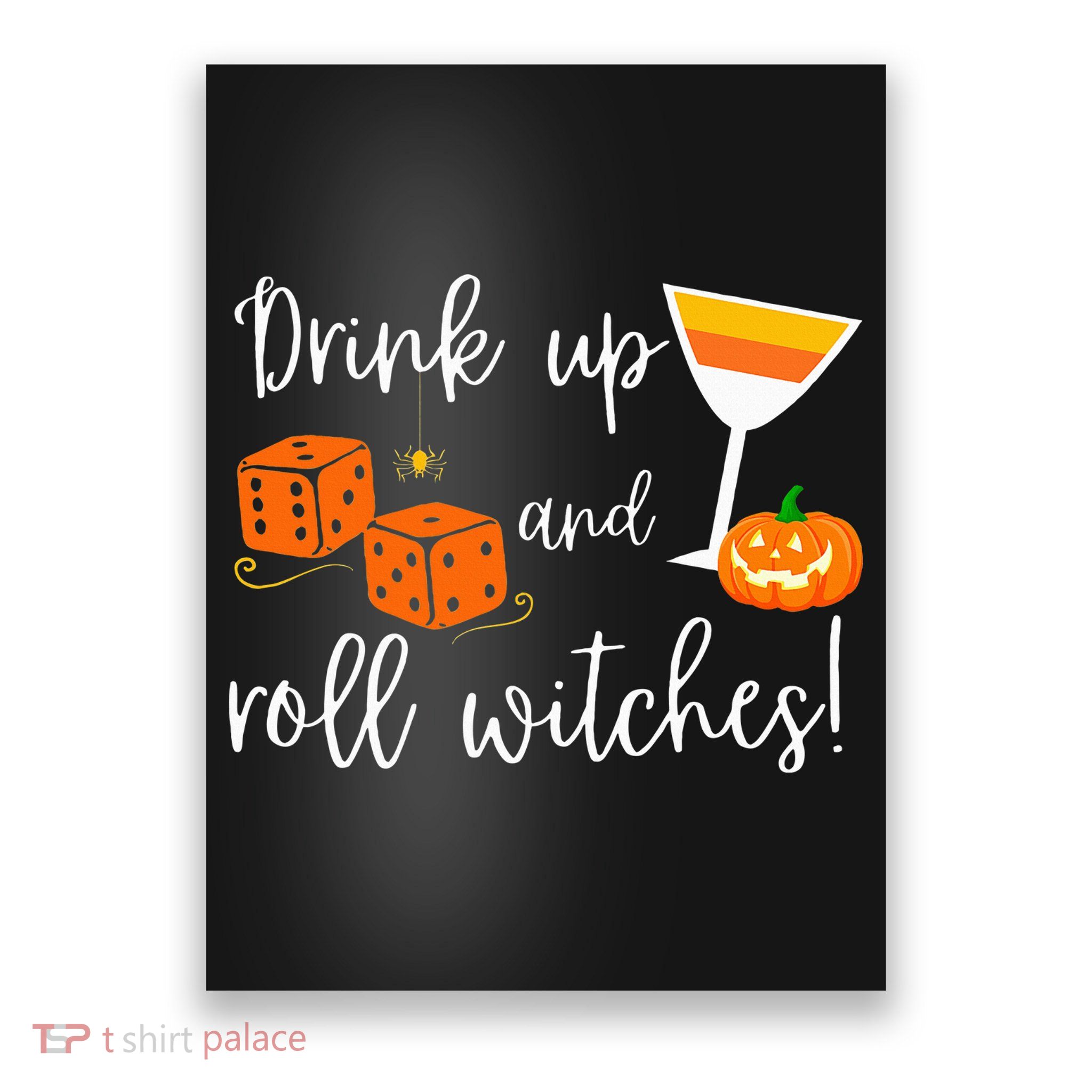 Bunco Halloween Drink Up and Roll Witches Poster