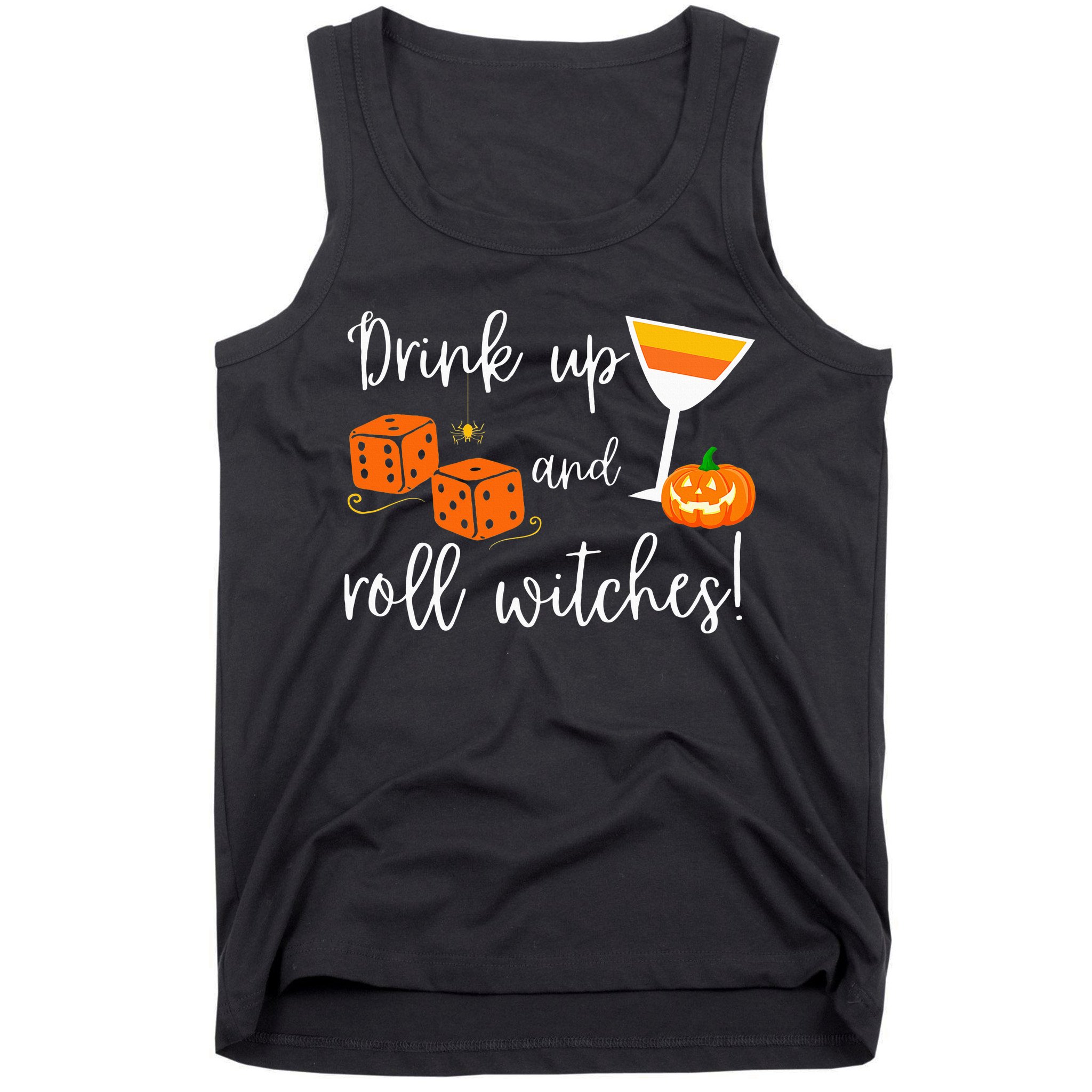 Bunco Halloween Drink Up and Roll Witches Tank Top