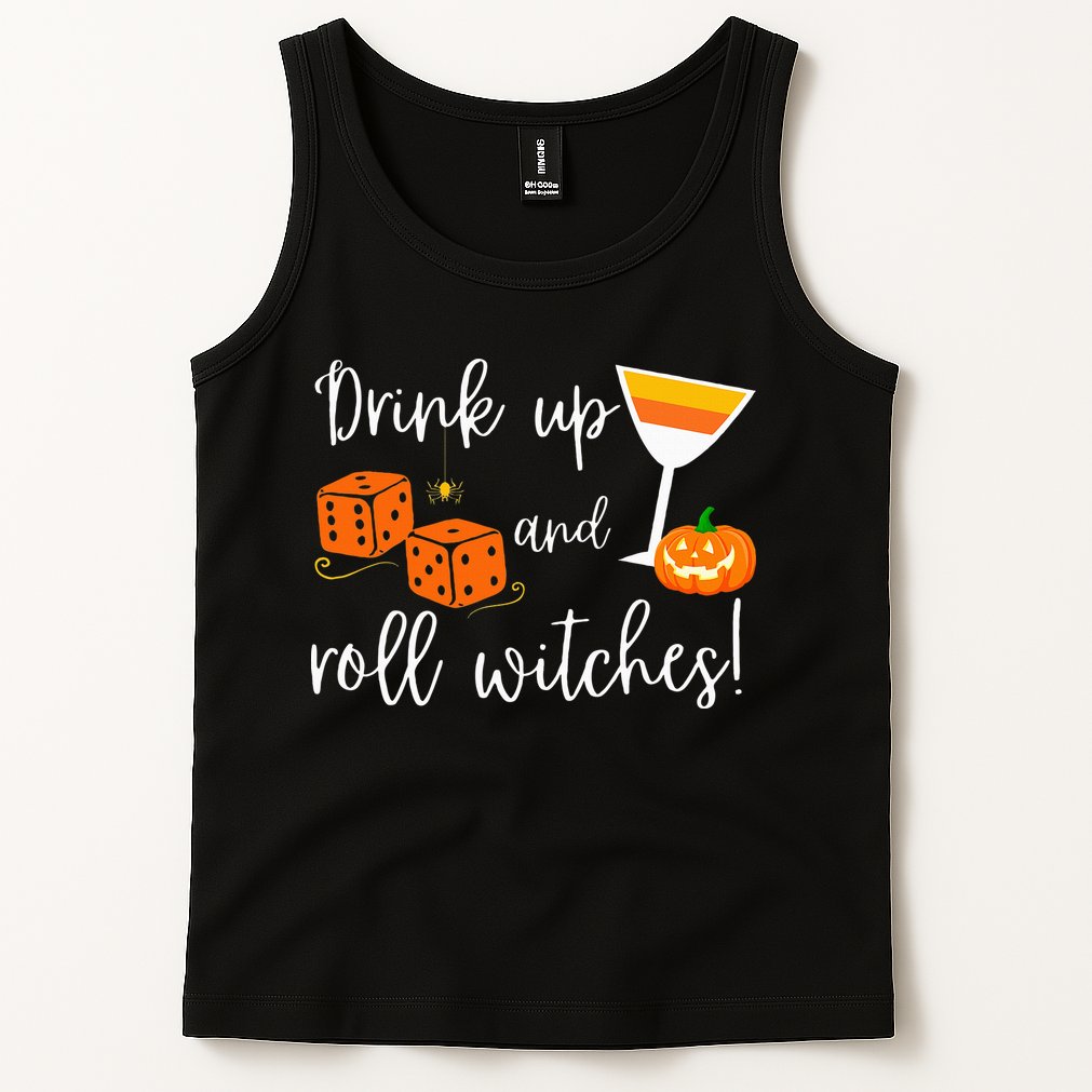 Bunco Halloween Drink Up and Roll Witches Tank Top