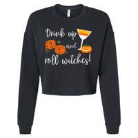 Bunco Halloween Drink Up and Roll Witches Cropped Pullover Crew