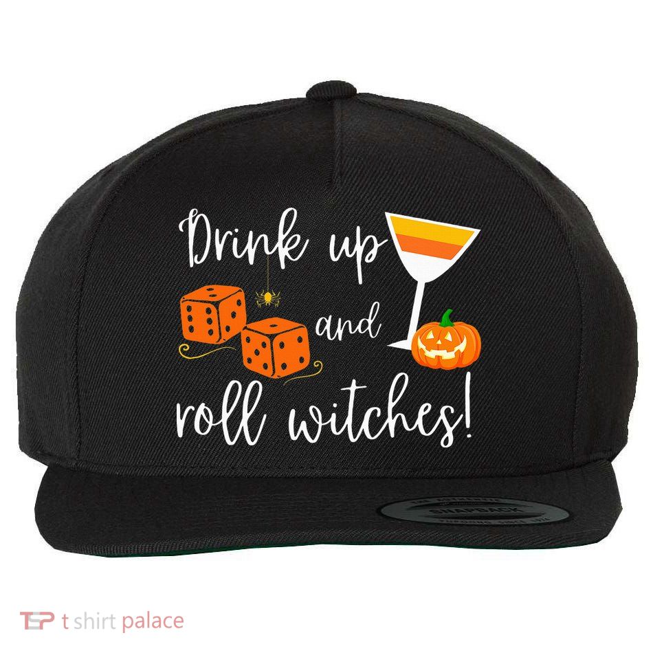 Bunco Halloween Drink Up and Roll Witches Wool Snapback Cap