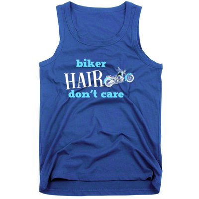 Biker Hair Don't Care Gift Tank Top