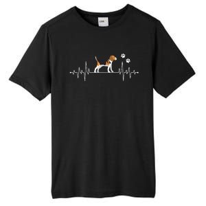 Beagle Heartbeat Dog Lover Funny Tall Fusion ChromaSoft Performance T-Shirt