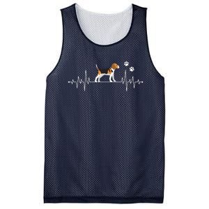 Beagle Heartbeat Dog Lover Funny Mesh Reversible Basketball Jersey Tank