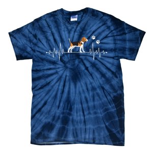 Beagle Heartbeat Dog Lover Funny Tie-Dye T-Shirt