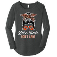 Bike Hair Dont Care Motorcycle Rider Biker Women's Perfect Tri Tunic Long Sleeve Shirt