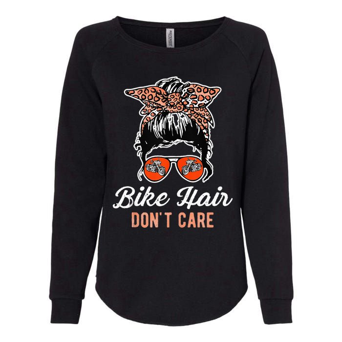 Bike Hair Dont Care Motorcycle Rider Biker Womens California Wash Sweatshirt