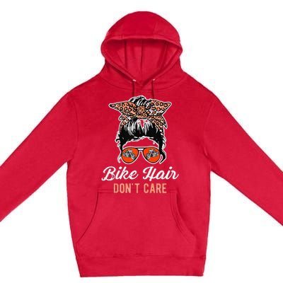 Bike Hair Dont Care Motorcycle Rider Biker Premium Pullover Hoodie