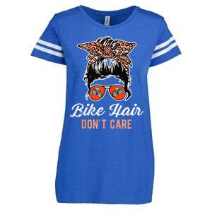 Bike Hair Dont Care Motorcycle Rider Biker Enza Ladies Jersey Football T-Shirt