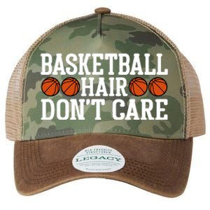 Basketball Hair Don't Care Gift For Basketball Fan Sport Team Legacy Tie Dye Trucker Hat