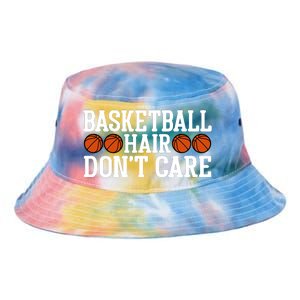 Basketball Hair Don't Care Gift For Basketball Fan Sport Team Tie Dye Newport Bucket Hat