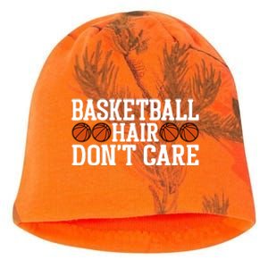 Basketball Hair Don't Care Gift For Basketball Fan Sport Team Kati - Camo Knit Beanie