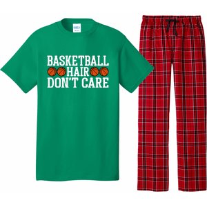 Basketball Hair Don't Care Gift For Basketball Fan Sport Team Pajama Set