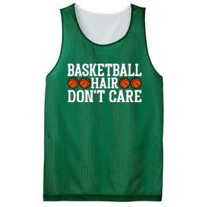 Basketball Hair Don't Care Gift For Basketball Fan Sport Team Mesh Reversible Basketball Jersey Tank