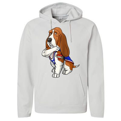 Basset Hound Dog Love Mom Puppy Owner Performance Fleece Hoodie