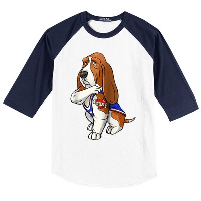 Basset Hound Dog Love Mom Puppy Owner Baseball Sleeve Shirt