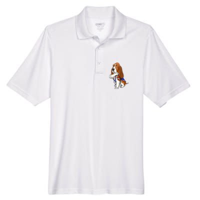 Basset Hound Dog Love Mom Puppy Owner Men's Origin Performance Pique Polo