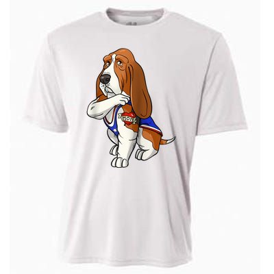 Basset Hound Dog Love Mom Puppy Owner Cooling Performance Crew T-Shirt