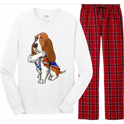 Basset Hound Dog Love Mom Puppy Owner Long Sleeve Pajama Set