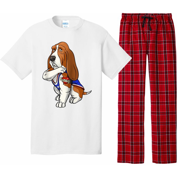 Basset Hound Dog Love Mom Puppy Owner Pajama Set