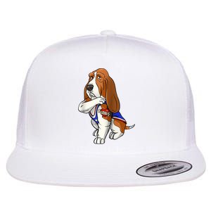 Basset Hound Dog Love Mom Puppy Owner Flat Bill Trucker Hat