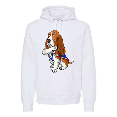 Basset Hound Dog Love Mom Puppy Owner Premium Hoodie