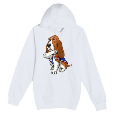 Basset Hound Dog Love Mom Puppy Owner Premium Pullover Hoodie