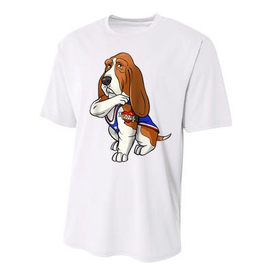 Basset Hound Dog Love Mom Puppy Owner Performance Sprint T-Shirt