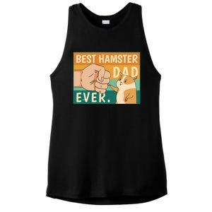 Best Hamster Dad Ever Retro Ladies PosiCharge Tri-Blend Wicking Tank