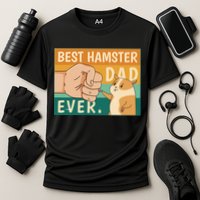Best Hamster Dad Ever Retro Cooling Performance Crew T-Shirt