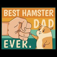 Best Hamster Dad Ever Retro Cooling Performance Crew T-Shirt