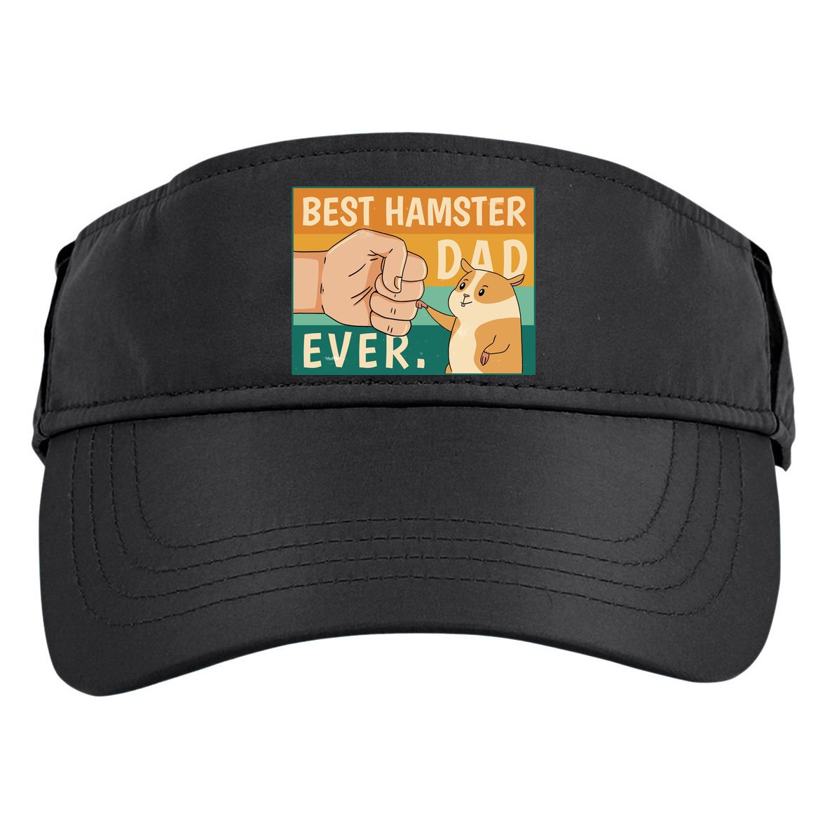 Best Hamster Dad Ever Retro Adult Drive Performance Visor