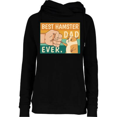 Best Hamster Dad Ever Retro Womens Funnel Neck Pullover Hood