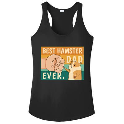 Best Hamster Dad Ever Retro Ladies PosiCharge Competitor Racerback Tank