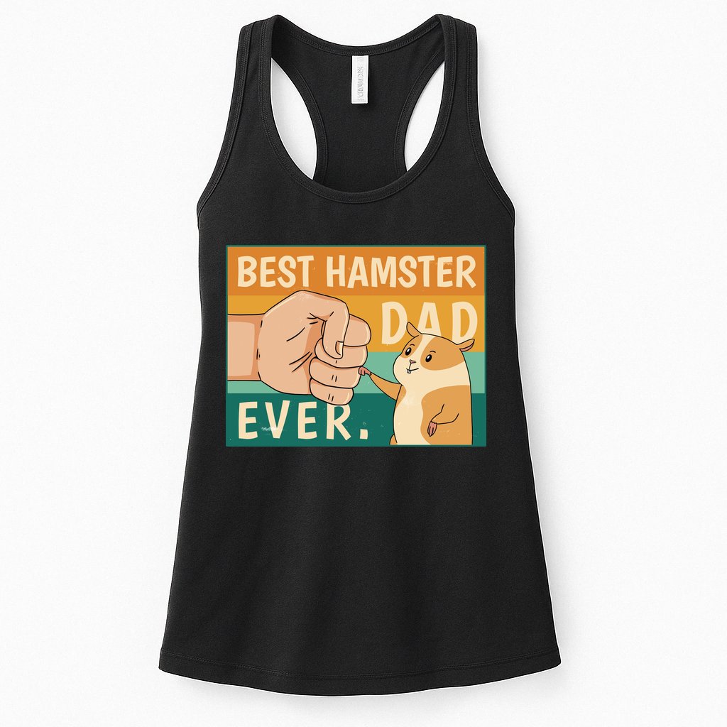 Best Hamster Dad Ever Retro Womens Tank Top