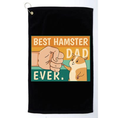 Best Hamster Dad Ever Retro Golf Towel