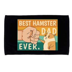 Best Hamster Dad Ever Retro Microfiber Hand Towel