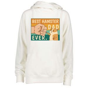 Best Hamster Dad Ever Retro Womens Funnel Neck Pullover Hood