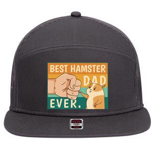 Best Hamster Dad Ever Retro 7 Panel Mesh Trucker Snapback Hat