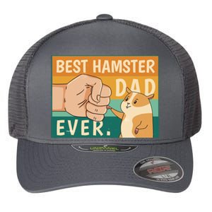 Best Hamster Dad Ever Retro Flexfit Unipanel Trucker Cap