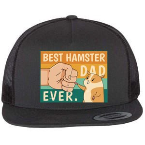 Best Hamster Dad Ever Retro Flat Bill Trucker Hat