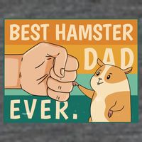 Best Hamster Dad Ever Retro Baby Bodysuit