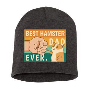 Best Hamster Dad Ever Retro Short Acrylic Beanie