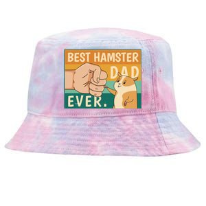 Best Hamster Dad Ever Retro Tie-Dyed Bucket Hat